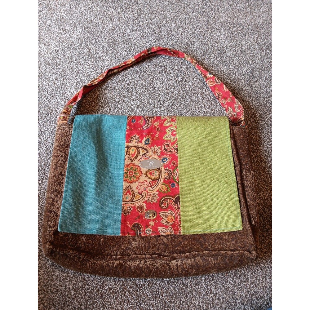 WN Zag Bag Purse Tote Computer Bag Boho Pasiley
